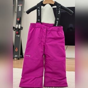 385 Kamik Girls' Harper Snowboard Ski Bibs in Magenta | Size 4